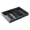 Yamazaki Home Cutlery Organizer - Three Styles, Abs Plastic, Expandable I, Adjustable, Expandable, No Assembly In Black