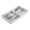 Yamazaki Home Cutlery Organizer - Three Styles, Abs Plastic, Expandable Ii, Adjustable, Expandable, No Assembly In White