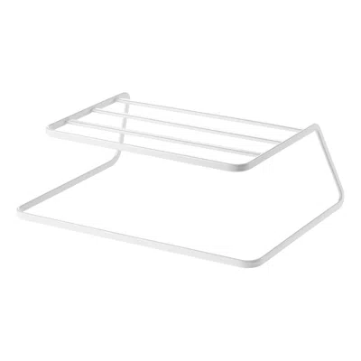 Yamazaki Home Dish Riser, Steel, No Assembly In White
