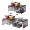 Yamazaki Home Expandable Refrigerator Riser Shelf, Plastic, Expandable, Minimal Assembly In Black