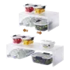 Yamazaki Home Expandable Refrigerator Riser Shelf, Plastic, Expandable, Minimal Assembly In White
