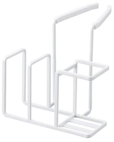 Yamazaki Home Faucet-hanging Sponge & Brush Holder In White