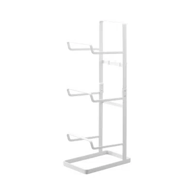 Yamazaki Home Fitness Equipment Storage Rack, Steel In White