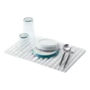 Yamazaki Home Folding Dish Drainer Mat And Trivet, Silicone, Collapsible, No Assembly In White