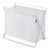 Yamazaki Home Folding Storage Bin, Steel, 8.5 Gallon, 32 Liters, Supports 22 Pounds, Collapsible, Handles, No Asse