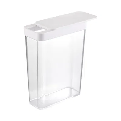 Yamazaki Home Food Storage Container, Abs Plastic, 9.5 Cups, 2.3 Liters, Lid, No Assembly In White