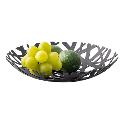 Yamazaki Home Fruit Bowl, Steel, No Assembly In Black