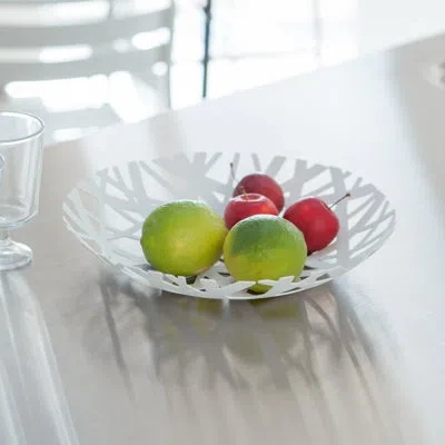 Yamazaki Home Fruit Bowl, Steel, No Assembly Req. In White