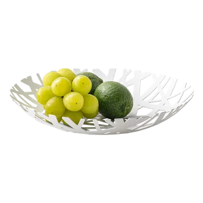 Yamazaki Home Fruit Bowl, Steel, No Assembly In White