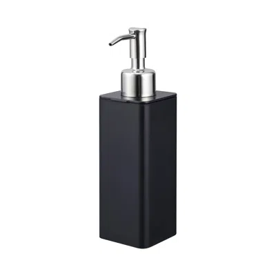 Yamazaki Home Hand Soap Dispenser, Abs Plastic, 8.5 Fluid Oz., 250 Milliliters, Airtight, No Assembly In Black