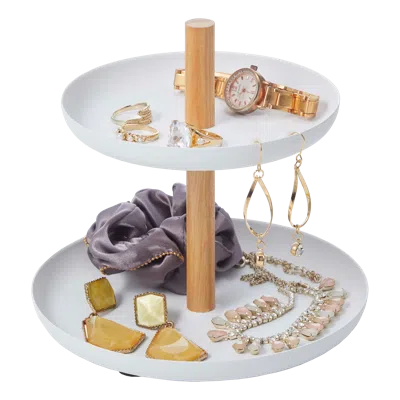Yamazaki Home Jewelry Organizer, Steel + Wood, Supports 8.8 Pounds, Minimal Assembly