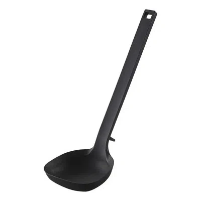 Yamazaki Home Ladle Holder, Lid Stand For Utensils In Kitchen, Steel, Water Resistant In Black