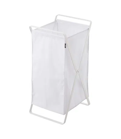 Yamazaki Home Laundry Hamper, Steel, 10.9 Gallons, 45 Liters, Supports 11 Pounds, Collapsible, Handles, No Assembl