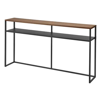 Yamazaki Home Long Console Table - Two Styles, Steel, Shelf, Supports 11 Pounds