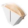 Yamazaki Home Magnetic Coffee Filter Case - Size 04, Steel + Wood, #4 Coffee Filters, Magnetic, No Assembly In White