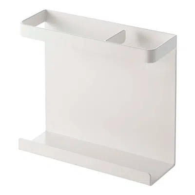 Yamazaki Home Magnetic Wrap Holder, Steel, Supports 2 Pounds, Magnetic, No Assembly In White