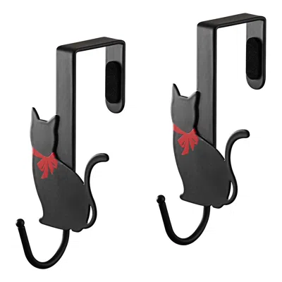 Yamazaki Home Over-the-door Hanger (set Of 2), Steel, Fits Doors Up To 1.5 Inches, Supports 2.2 Pounds, Over-the-d