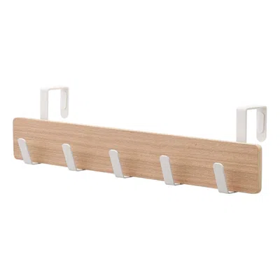 Yamazaki Home Over-the-door Rack, Wood, Fits Doors Up To 1.25 Inches, Supports 5.5 Pounds, Over-the-door, Minimal 