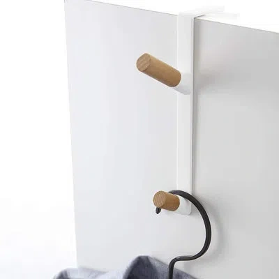 Yamazaki Home Over-the-door Hook, Steel, Over-the-door In White;natural
