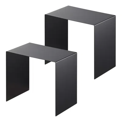 Yamazaki Home Riser (set Of 2), Steel, Supports 4 Pounds, No Assembly In Black