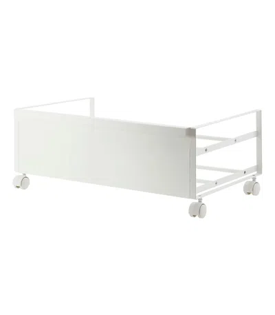 Yamazaki Home Rolling Shoe Rack, Steel, Holds 4 Shoes, 6 Heels, Supports 4.4 Pounds, Wheels, Minimal Assembly