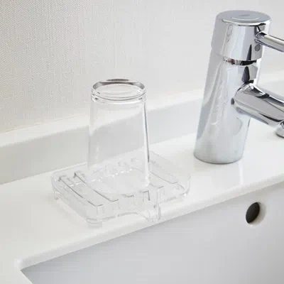 Yamazaki Home Self-draining Soap Tray - Sink Counter Holder Dish, Acrylic In Clear