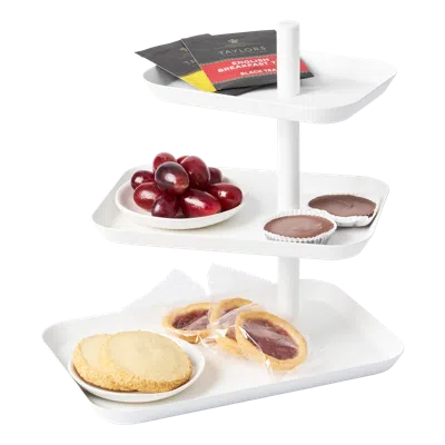 Yamazaki Home Serving Stand, Steel In White