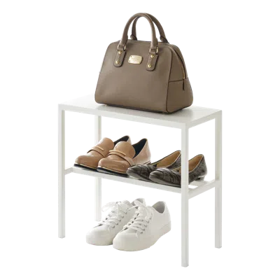 Yamazaki Home Shoe Organizer, Steel, Holds 4 Pairs Of Shoes, Supports 4.4 Pounds, No Assembly