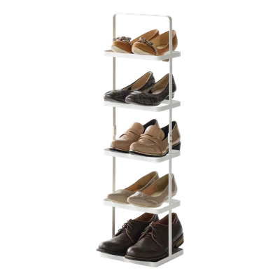 Yamazaki Home Shoe Rack, Steel, Holds 5 Shoes, Supports 11 Pounds, Handles