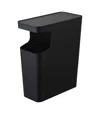 Yamazaki Home Side Table Trash Can, Abs Plastic, 4 Gallons, 15 Liters, No Assembly In Black