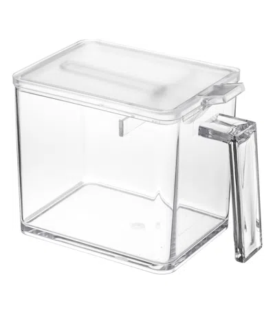 Yamazaki Home Spice Container - Two Sizes, Abs Plastic, Large, 2.75 Cups, 650 Milliliters, Handles, No Assembly In White