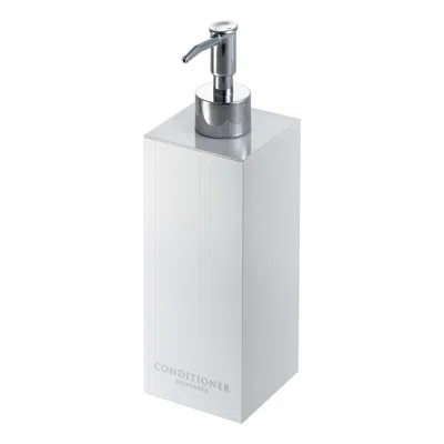 Yamazaki Home Square Shower Dispenser - Three Styles, Abs Plastic, Conditioner, Airtight, No Assembly In White