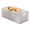 Yamazaki Home Stackable Vegetable Stocker, Abs Plastic, Handles, Stackable, No Assembly In White