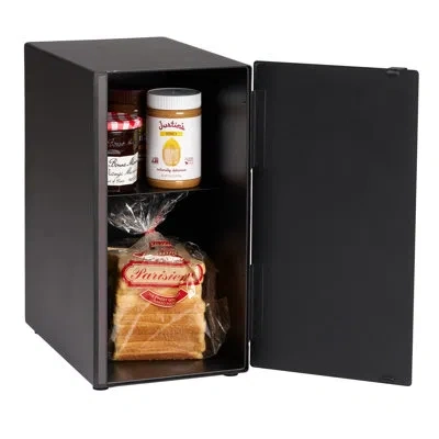Yamazaki Home Steel Bread Box In Black