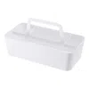 Yamazaki Home Storage Caddy, Steel, Handle, No Assembly In White