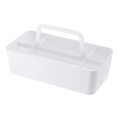 Yamazaki Home Storage Caddy, Steel, Handle, No Assembly In White