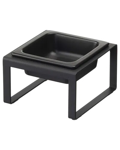 Yamazaki Home Tall Single Pet Food Bowl In Black