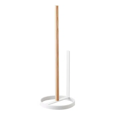 Yamazaki Home Toilet Paper Stocker, Steel + Wood, Holds 3 Toilet Paper Rolls, No Assembly