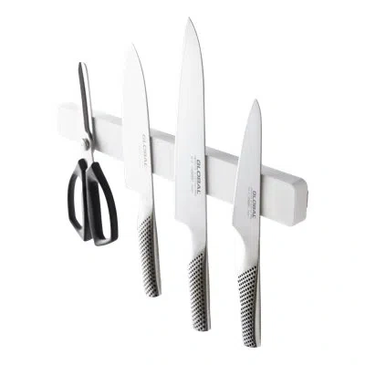 Yamazaki Home Tower  Magnetic Knife Holder Wall Mount – Strong Magnet Kitchen Knife Strip With Silico In White