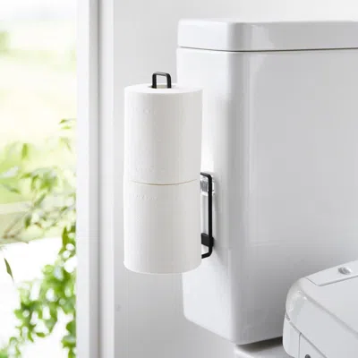Yamazaki Home Traceless Adhesive Toilet Paper Holder In White