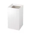 Yamazaki Home Trash Can, Abs Plastic, 2.5 Gallons, 10 Liters, Handles, Lid, No Assembly In White