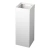 Yamazaki Home Trash Can, Steel, 7.25 Gallons, 27 Liters, Handles, Lid, No Assembly In White