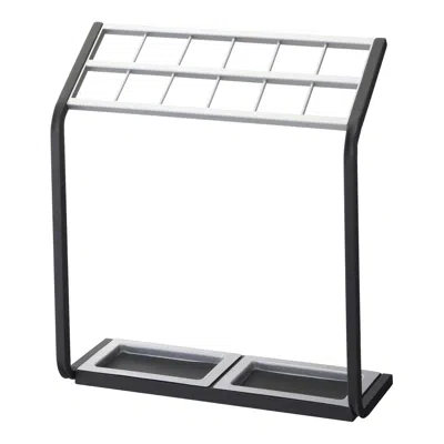 Yamazaki Home Umbrella Stand, Steel, 12-slot, Holds 12 Long-handled Umbrellas, No Assembly