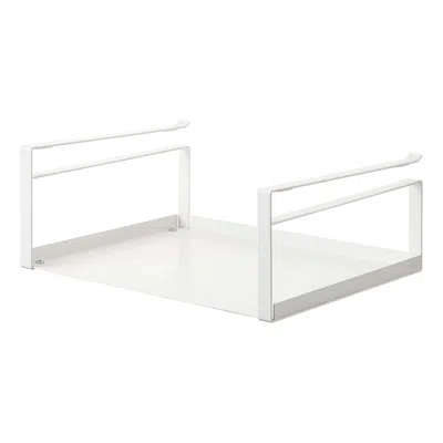 Yamazaki Home Undershelf Organizer, Steel, Fits Shelves Up To 0.875 Inches, Supports 4.4 Pounds, Undershelf In White