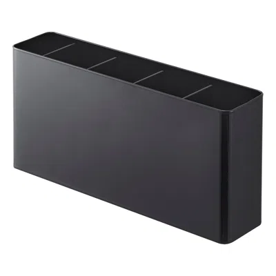 Yamazaki Home Utensil And Thin Cutting Board Holder, Steel, Utensil Holder In Black