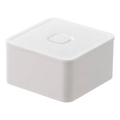 Yamazaki Home Vacuum-sealing Food Storage Container, Polypropylene, 250ml, Airtight, Lid, No Assembly In White