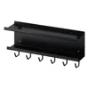 Yamazaki Home Wall-mount Cable And Router Storage Rack, Steel, Magnetic, Undershelf, No Assembly