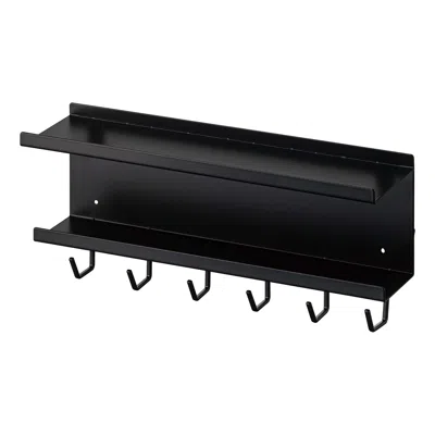 Yamazaki Home Wall-mount Cable And Router Storage Rack, Steel, Magnetic, Undershelf, No Assembly