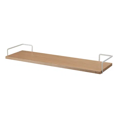 Yamazaki Home Wall-mounted Shelf, Wood, Supports 11 Pounds In White