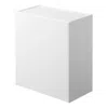 Yamazaki Home Wall-mounted Storage Or Trash Bin, Abs Plastic, 4l, Supports 5.5 Pounds, No Assembly In White